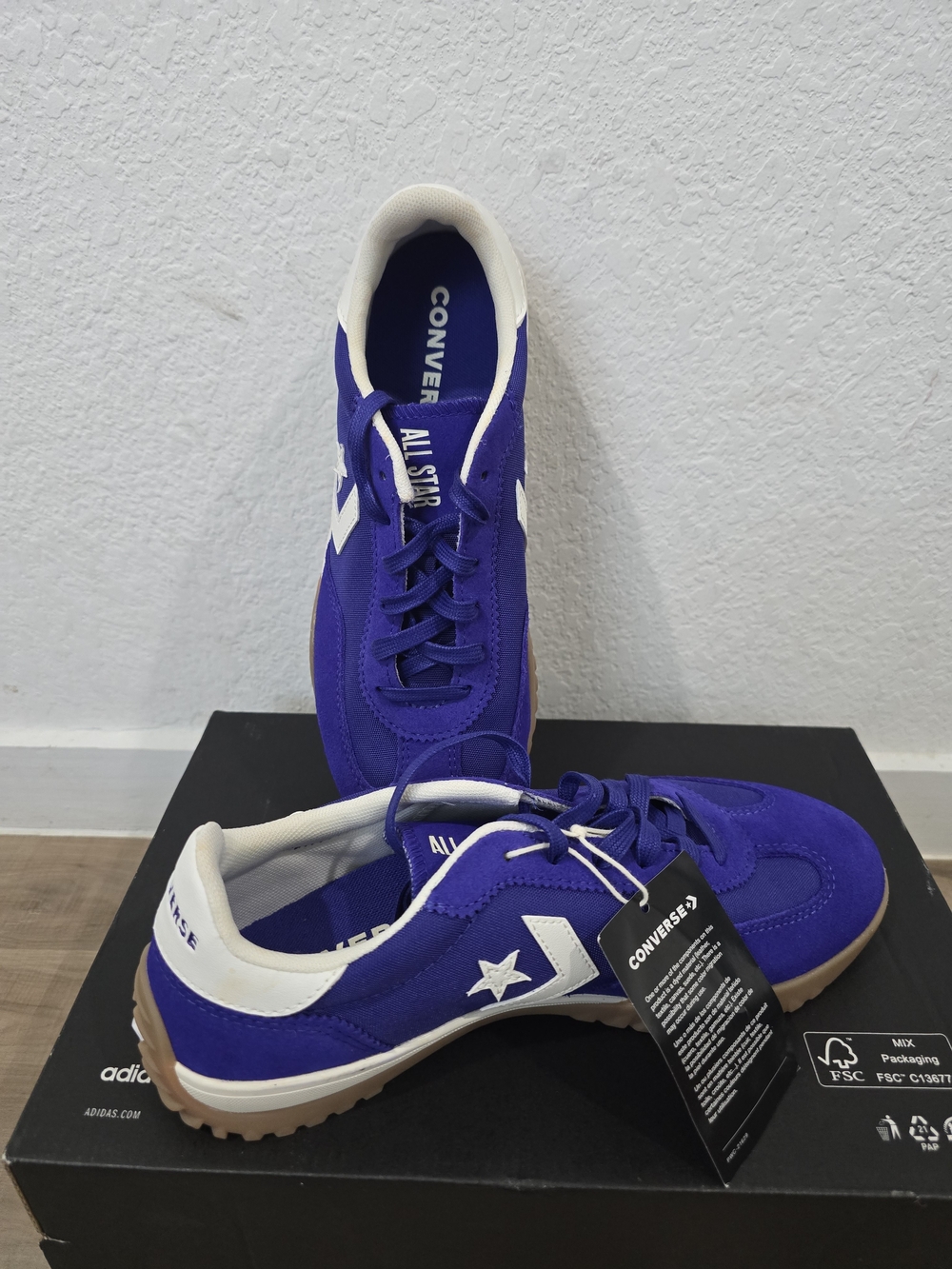 Converse Purple Suede Low-Top Sneakers with Gum Sole - Picture 8 of 9